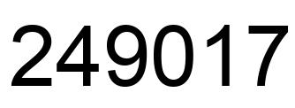Number 249017 black image