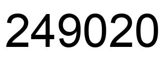 Number 249020 black image