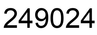 Number 249024 black image