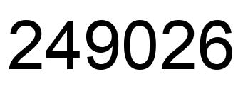 Number 249026 black image
