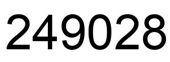 Number 249028 black image