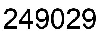 Number 249029 black image