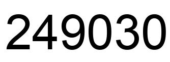 Number 249030 black image