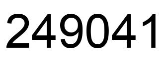 Number 249041 black image