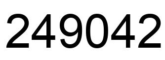 Number 249042 black image