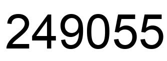 Number 249055 black image
