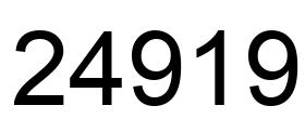 Número 24919 imagen negro