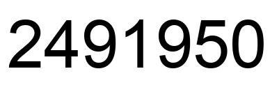 Number 2491950 black image