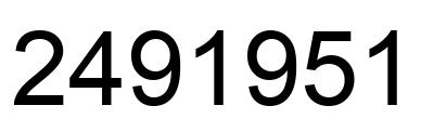 Number 2491951 black image