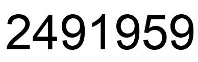 Number 2491959 black image