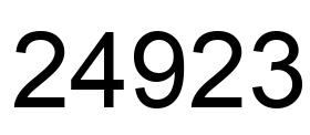 Number 24923 black image