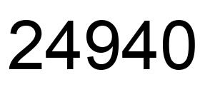 Number 24940 black image