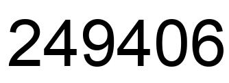 Number 249406 black image