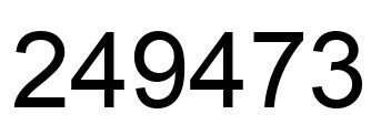 Number 249473 black image