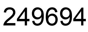 Number 249694 black image