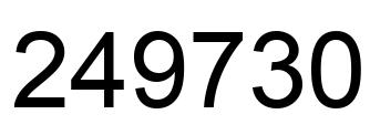 Número 249730 imagen negro