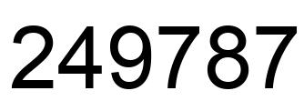 Número 249787 imagen negro