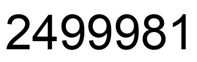Número 2499981 imagen negro