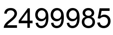 Number 2499985 black image