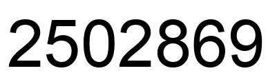Number 2502869 black image