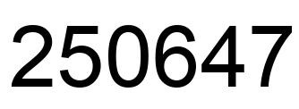 Number 250647 black image