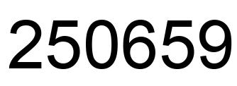 Number 250659 black image