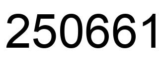 Number 250661 black image