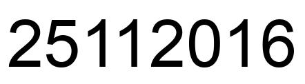 Number 25112016 black image