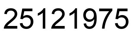 Number 25121975 black image
