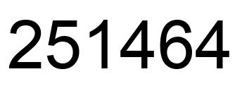 Number 251464 black image