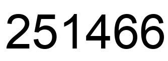 Number 251466 black image