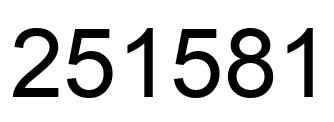 Number 251581 black image