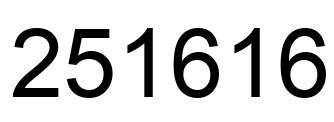 Number 251616 black image