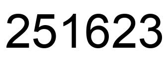 Number 251623 black image