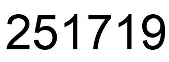 Number 251719 black image