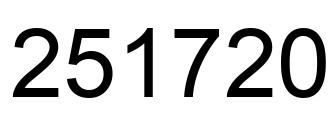 Number 251720 black image
