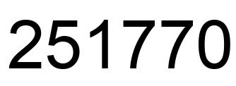 Number 251770 black image