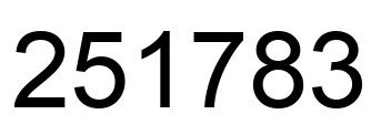 Number 251783 black image