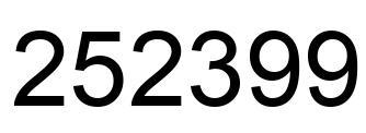 Number 252399 black image