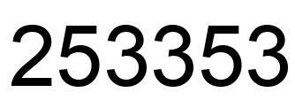 Number 253353 black image