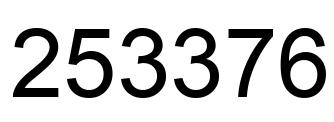 Number 253376 black image