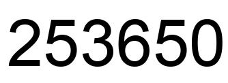 Number 253650 black image