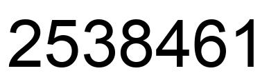 Número 2538461 imagen negro