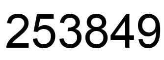 Number 253849 black image