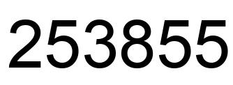 Number 253855 black image