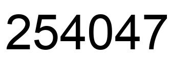 Número 254047 imagen negro