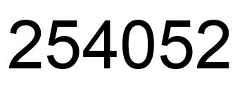 Número 254052 imagen negro