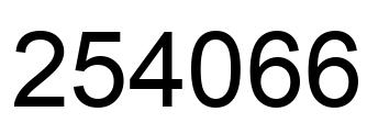 Number 254066 black image