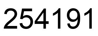 Número 254191 imagen negro
