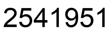 Number 2541951 black image